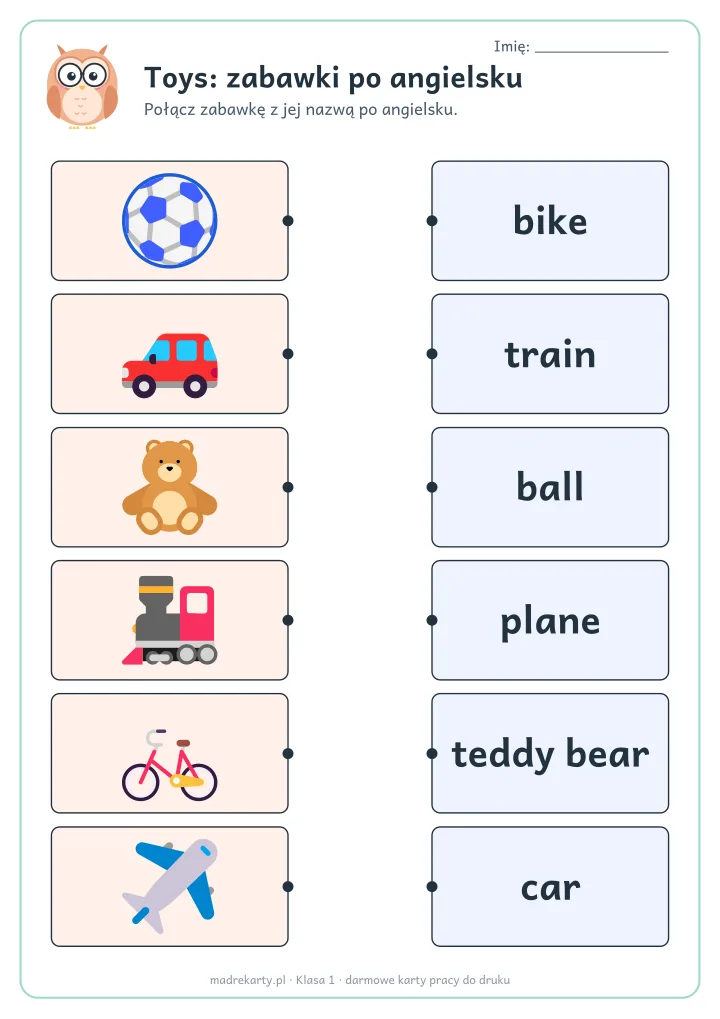 Podgląd karty: Toys: zabawki po angielsku