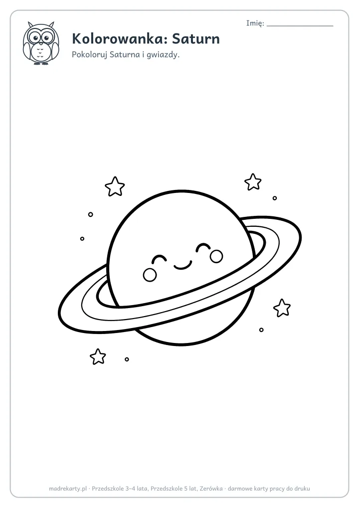 Podgląd karty: Kolorowanka: Saturn